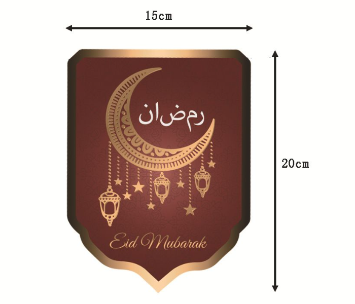 Eid Mubarak Banner With Moon And Star Ramadan Home Ceiling Hanging Decoration For Themed Party Supplies - Zoom Image 3