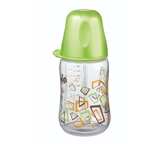 NIP 125360 260ml Wide Neck PP Bottle Round Teat For Babies - Zoom Image