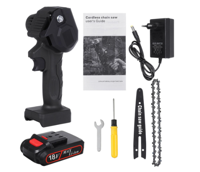 Generic 6 Inch 1200 Watts Electric Chain Saw Cordless Cutter Tool Kits - Black - Zoom Image 5