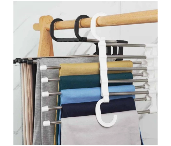 Generic 5-In-1 Stainless Steel Multi-Functional Clothes Rack Hanger-A - Zoom Image 1