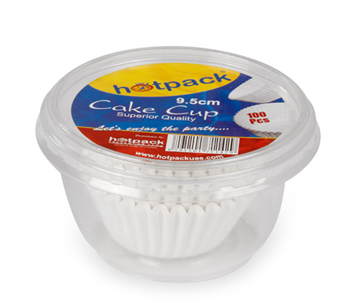 Hotpack PCC9.5 100 Pieces 9.5mm Cake Cup - White - Zoom Image 2