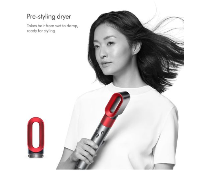 Dyson HS01 Air Wrap Complete Hair Styler with Four Precise Heat Settings - Silver and Red - Zoom Image 3