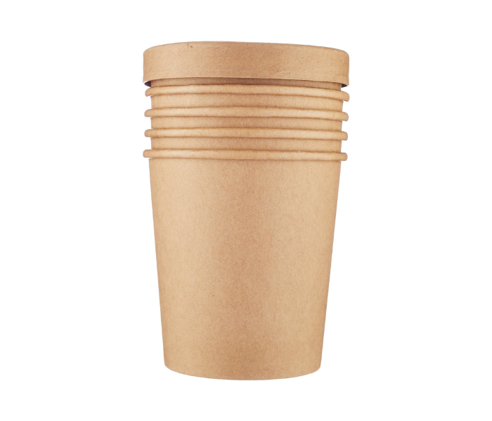 Hotpack HSMPNB26KX5 5 Pieces 26oz Kraft Soup Cup Lid - Brown - Zoom Image 5