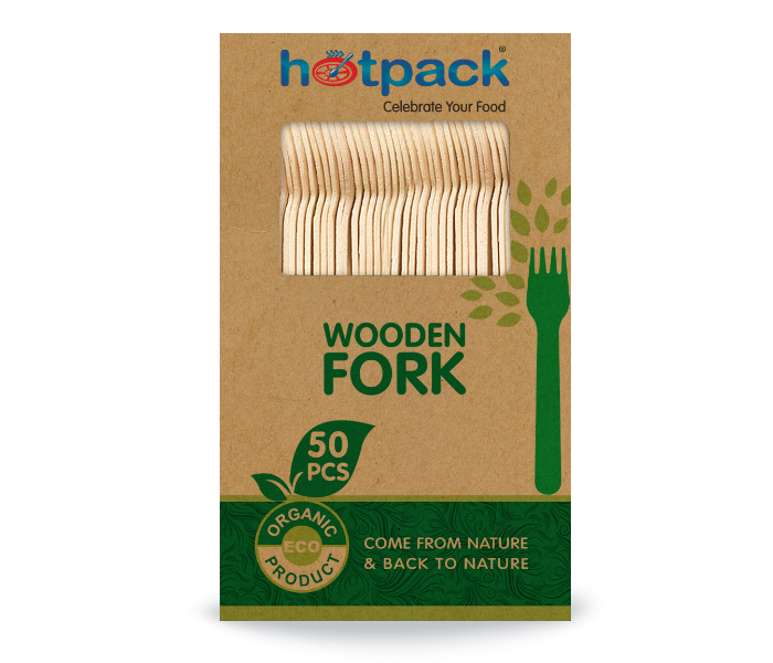 Hotpack HSMWFB 50 Pieces Wooden Fork - Zoom Image 3