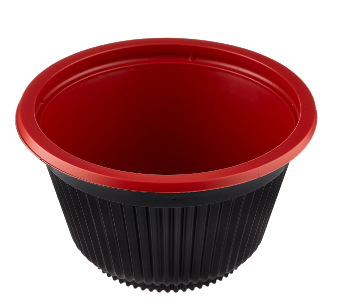 Hotpack HSMRBSB700 5 Pieces 700ml Red and Black Base Soup Bowls with Lids - Zoom Image 6