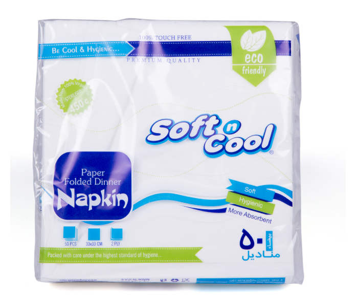 Hotpack NAPKIN3333 50 Pieces 33x33cm Soft n cool Paper Napkin - Zoom Image 2