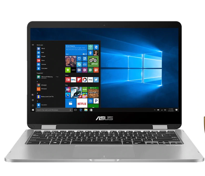 Asus TP412FA-EC404T 14 Inch FHD Intel Core i3 10110 Processor 4GB RAM 256GB SSD Intel HD Graphics Windows 10 Home - Star Grey - Zoom Image 1