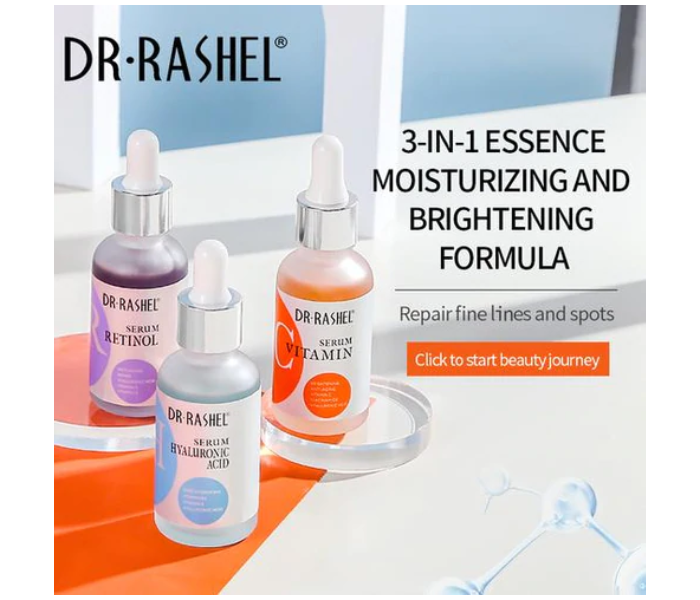 Dr Rashel DRL- 1616 Set of 3 Pack Anti-Aging Moisturizing Vitamin C Hyaluronic Acid And Retinol Facial Serum - Zoom Image 4