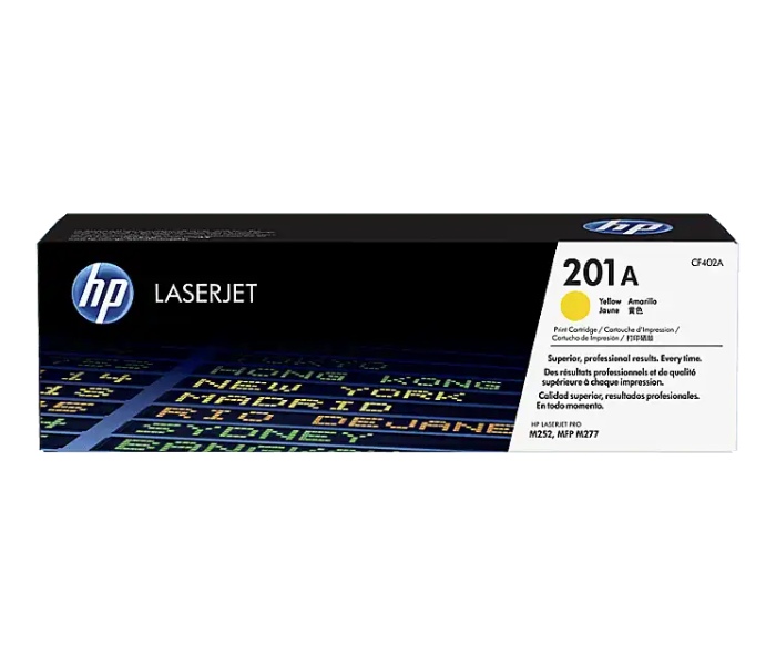 HP CF402A 201A Yellow Original LaserJet Toner Cartridge - Yellow - Zoom Image 2