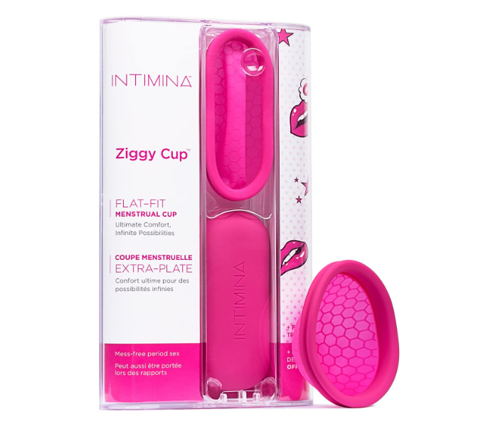 Intimina 129878 Ziggy Cup Flat Fit Menstrual Cup - Pink - Zoom Image