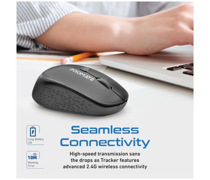 Promate Professional Precision Tracking Comfort Grip Wireless Mouse - Black - Zoom Image 3