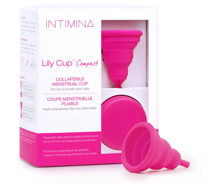 Intimina 129876 Size B Lily Cup Compact Collapsible Menstrual Cup - Pink - Zoom Image