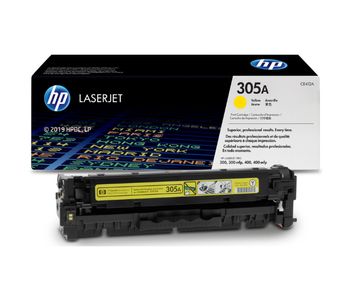 HP CE412A 305A LaserJet Toner Cartridge - Yellow - Zoom Image 1