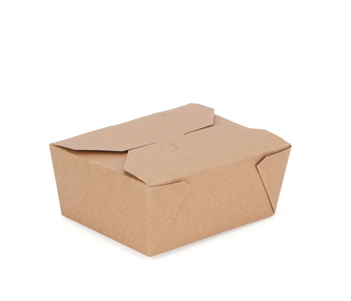 Hotpack HSMKTAB32X5 5 Pieces 32oz Kraft PE Take Away Box - Zoom Image