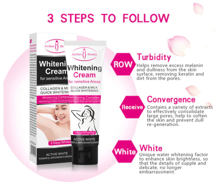 Dr Rashel AC218-4 Aichun Beauty Whitening Cream For Sensitive Areas Collagen and Milk Quick Whitening - Zoom Image 2