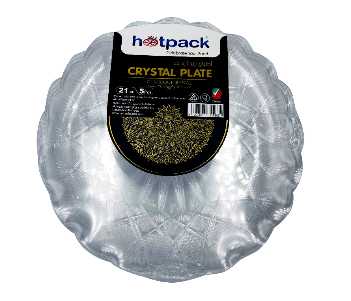 Hotpack HSMCP21 21cm 5 Pieces Crystal Plate - Zoom Image