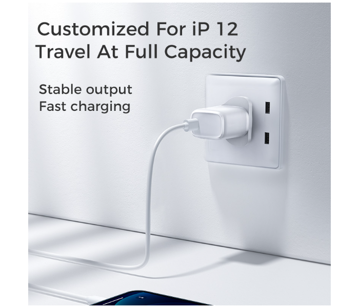 Joyroom NRT-DY139U 20W PD Intelligent Fast Charger Adapter - White - Zoom Image 2