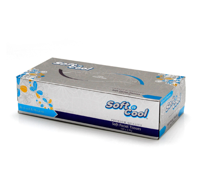 Hotpack SNCT100 5Box Soft n cool Facial Tissue 100 Pulls x 2Ply - Zoom Image 2