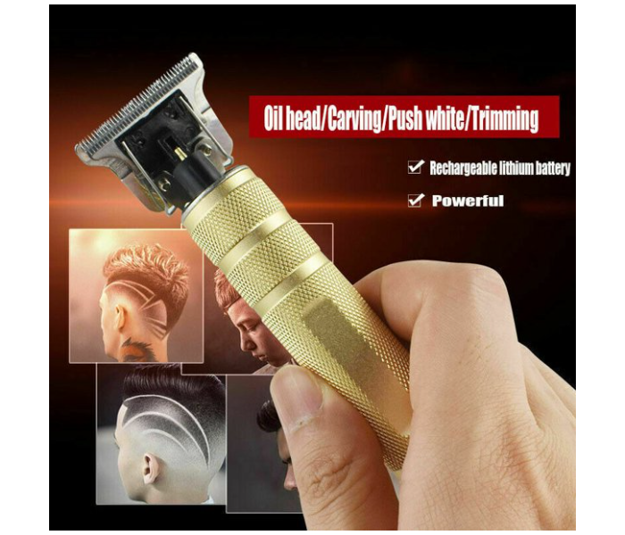 Galaxy Ocean 1200mAh Retro Rechargeable Cordless Hair Clipper - Gold - Zoom Image 3