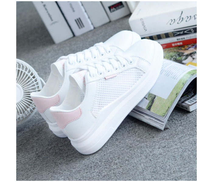 Sneakers Outdoor Casual Sports Shoes EU 38 for Women - White and Pink - Zoom Image 1