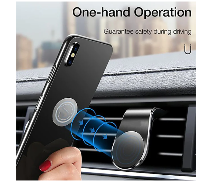 Metal Magnetic Car Holder For Smartphones - Black and Silver - Zoom Image 7