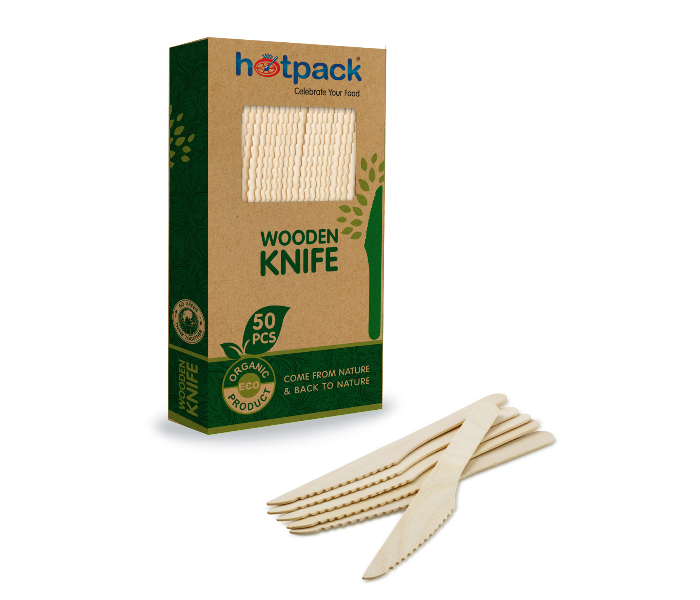 Hotpack HSMWFKB 50 Pieces Wooden Knife - Zoom Image 2