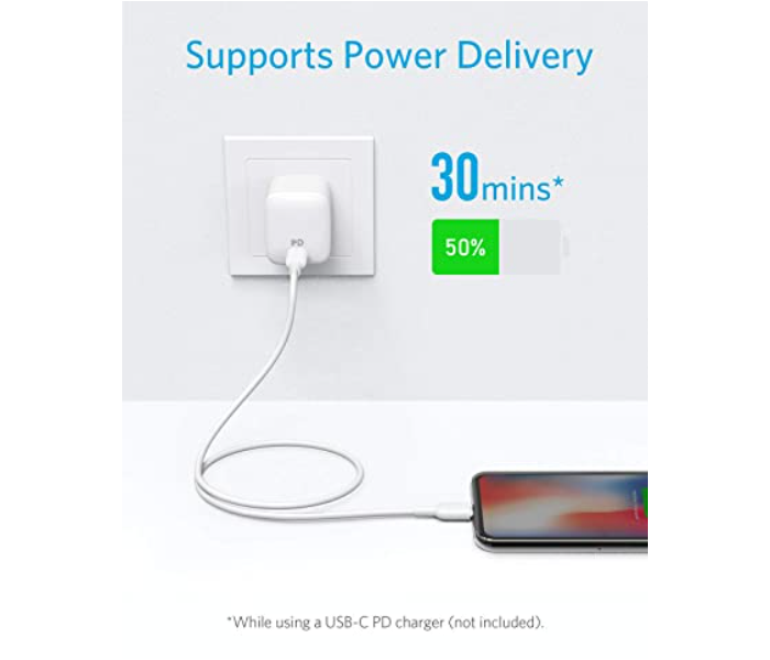 Anker USB-C to Lightning Cable Powerline III - White - Zoom Image 2