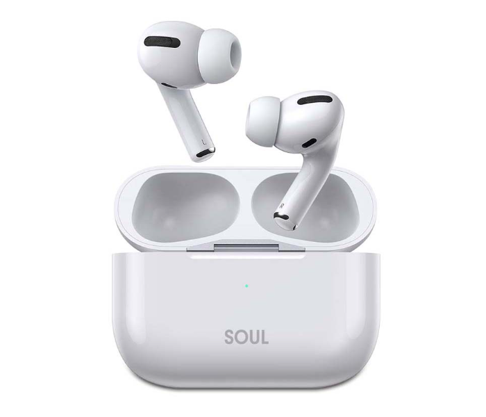 Xcell Soul 8 Pro True Wireless Earbuds with Wireless Charging Case - White - Zoom Image 1