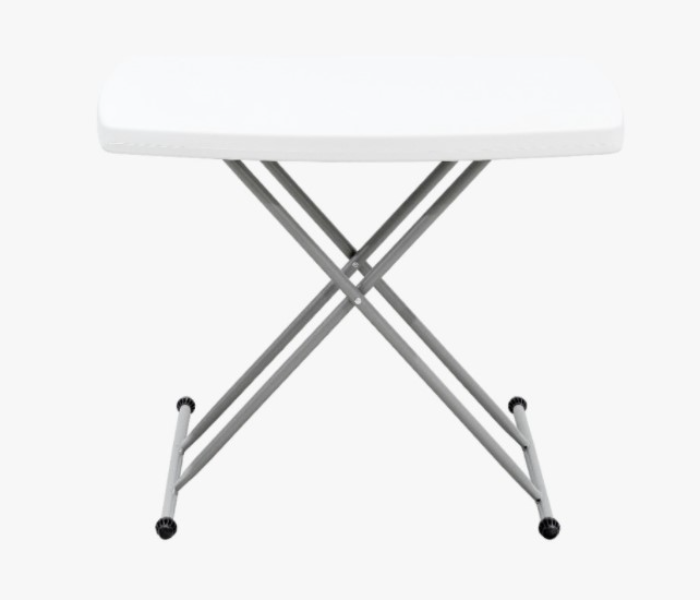 Blow Mold HY-S75C Portable Adjustable Camping Table -White - Zoom Image