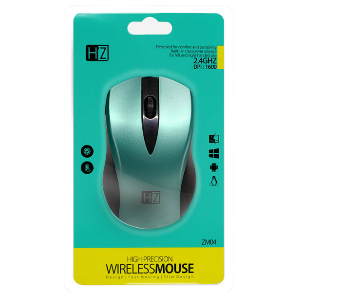 HEATZ ZM04 Minimal Design Mouse - Black And Green - Zoom Image 3