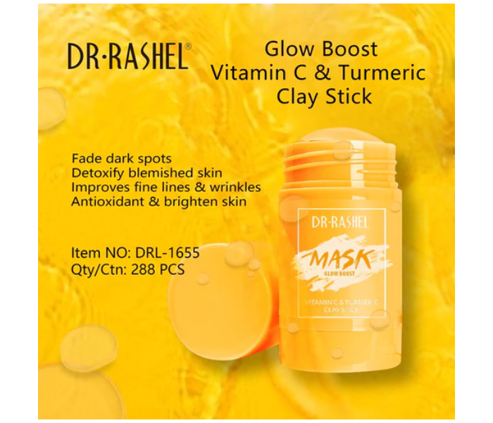 Dr Rashel DRL-1655 42g Glow Boost Vitamin C And Turmeric Clay Mask For Face - Zoom Image 2