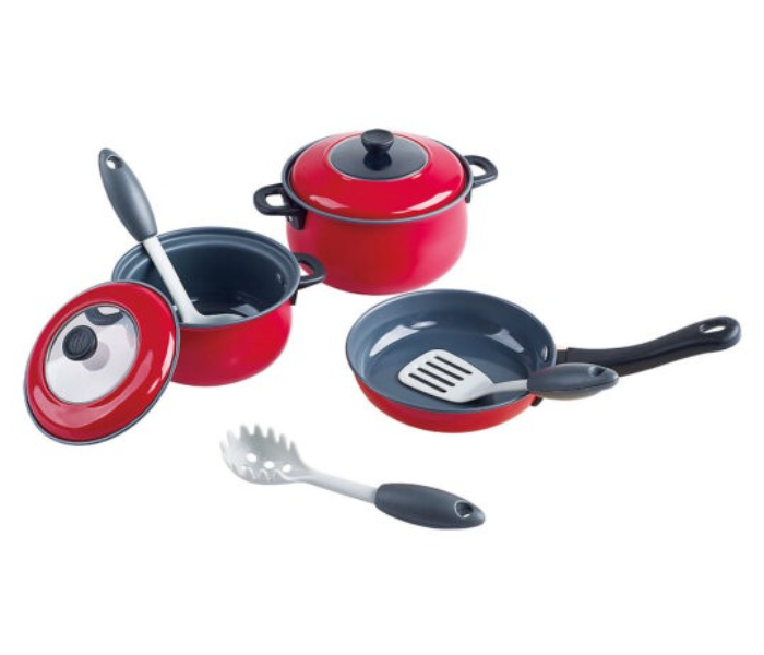 PlayGo 6836 Coloured Tin Metal Cookware Toys For Kids - Black and Red - Zoom Image 2