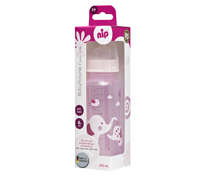 NIP 125357 250ml Bottle Trendy PP Round Teat For Babies - Zoom Image