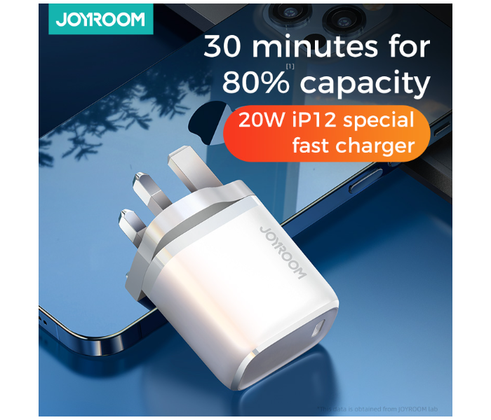 Joyroom NRT-DY139U 20W PD Intelligent Fast Charger Adapter - White - Zoom Image 1