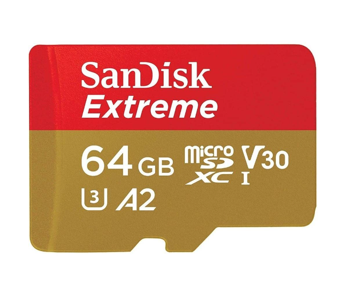 SanDisk SDSQXNE-064G-GN6MA Extreme 64GB MicroSDXC UHS-1 Card - Zoom Image 1