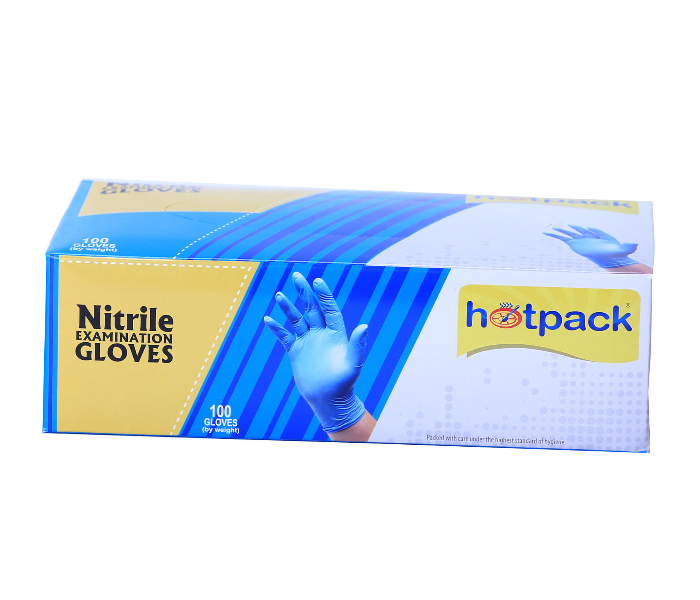 Hotpack PFNGL 100 Pieces Large Powder Free Nitrile Gloves - Blue - Zoom Image 2