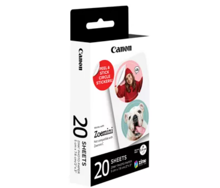 Canon Zink 1.3inch Pre-Cut Circle Sticker Pack - 20 Sheets - Zoom Image 5