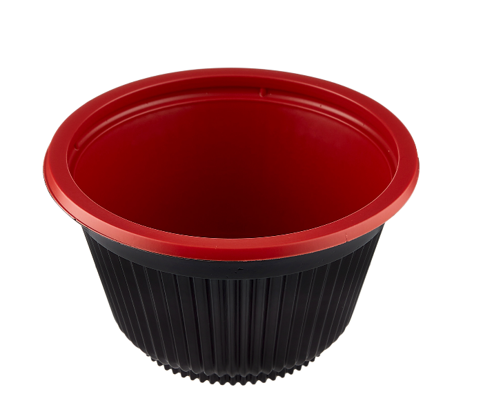 Hotpack HSMRBSB450 5 Pieces 450ml Red and Black Base Soup Bowls with Lids - Zoom Image 5