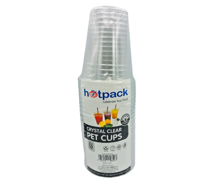 Hotpack HSMCG12PETHP 12oz 25 Pieces Pet Clear Cup - Zoom Image