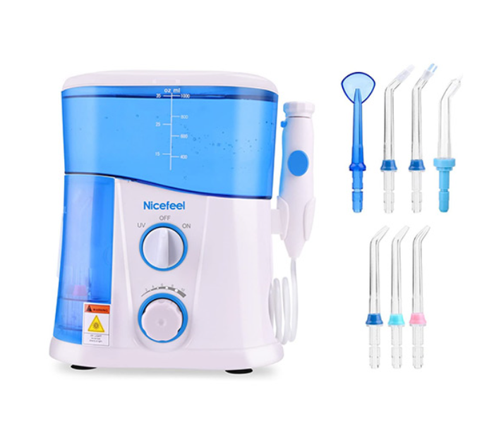 Nicefeel 130377 1000ml Oral Irrigator - Blue and White - Zoom Image