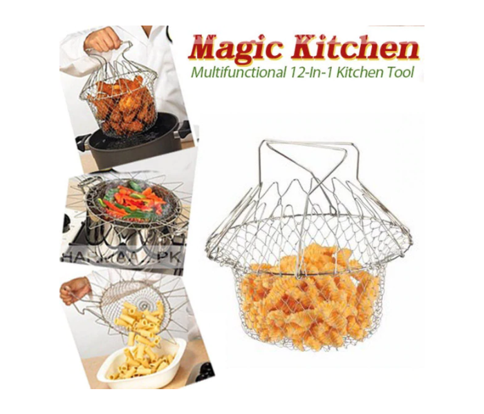 Generic 12 In 1 Kitchen Tool Chef Basket - Silver - Zoom Image 1