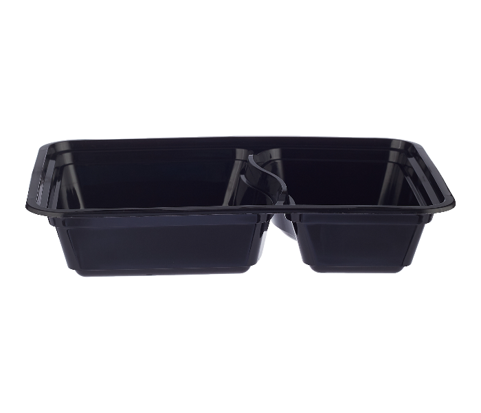 Hotpack HSMBBMC2C 5 Pieces Container Black Base with 2 Compartment Lid - Zoom Image 5