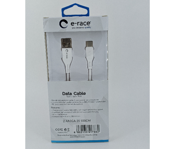 E-Race Data Cable USB to type C - White - Zoom Image