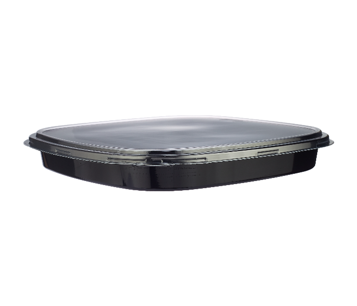 Hotpack HSMSC36B 5 Pieces Black Sushi Container Base with Lid - Zoom Image 4