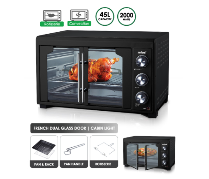 Sanford SF3609EO 2000Watts Electric Oven - Black - Zoom Image