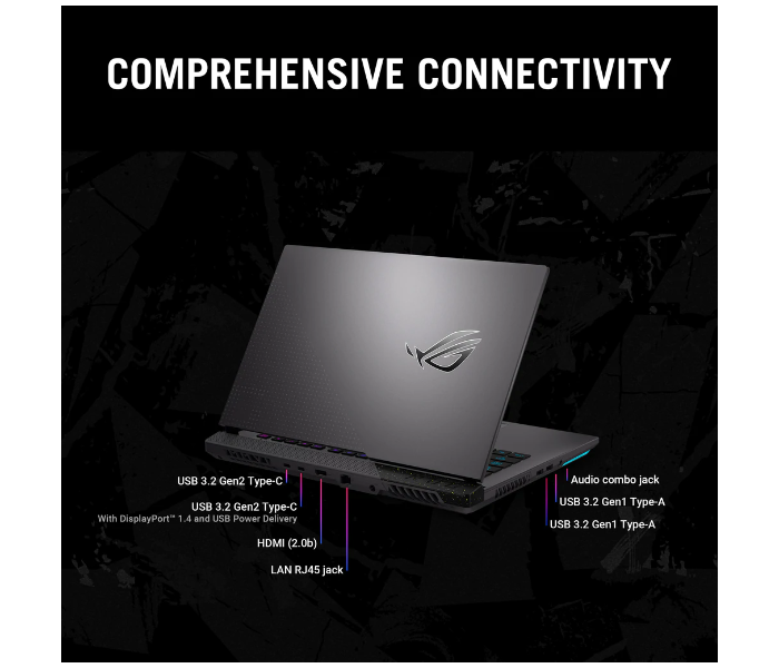 ASUS ROG STRIX G 15 G513RC-HN013W-GRY 15.6 FHD AMD Ryzen R7 6800H Processor 16GB RAM 1TB SSD 4GB NVIDIA GeForce RTX 3050 Graphics Windows 11 Home - Grey - Zoom Image 3