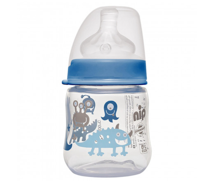 NIP 125347 150ml Wide Neck PP Bottle Round Teat For Babies - Zoom Image