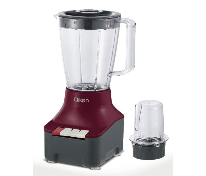 Clikon CK2654 350Watts 2 In 1 Blender - Maroon and Black - Zoom Image