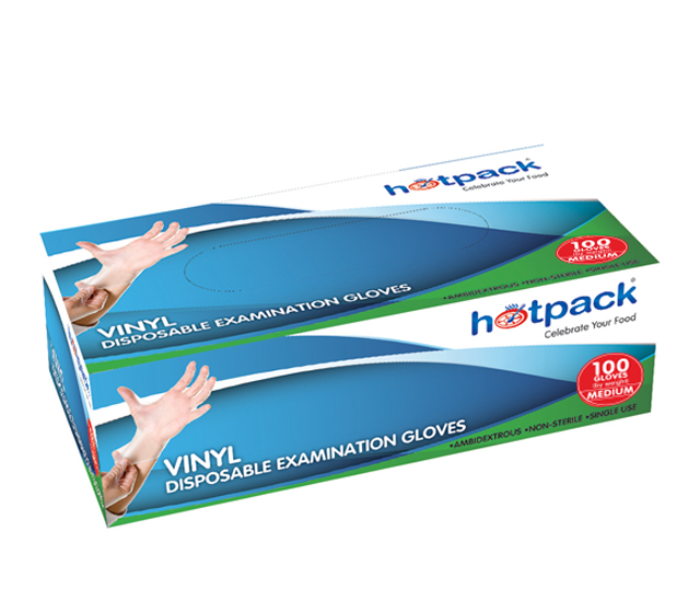 Hotpack VGM 100 Pieces Medium Vinyl Gloves - Zoom Image 2