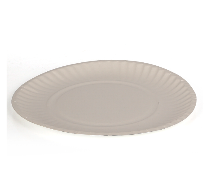 Hotpack PP9 100 Pieces 9 Inch Paper Plate - White - Zoom Image 2